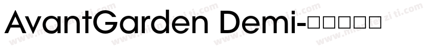 AvantGarden Demi字体转换